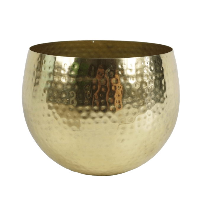 IRON HAMMER FLOWER VASE (BRASS PLATED)